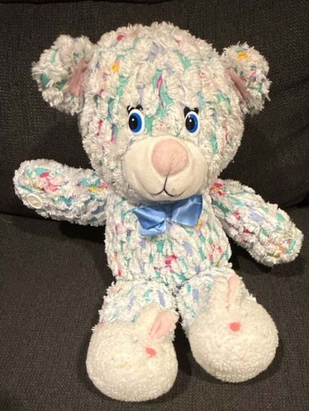 Vintage Nubbies 1994 Stuffed Bear Plush with Bunny Slippers